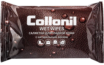 Салфетки влажные Collonil №15 для ухода за гладкой кожей с натуральным воском